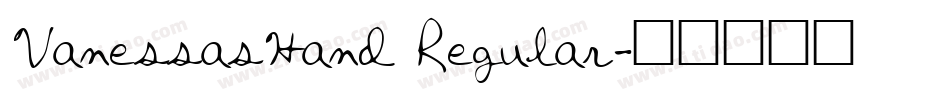 VanessasHand Regular字体转换